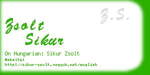 zsolt sikur business card
